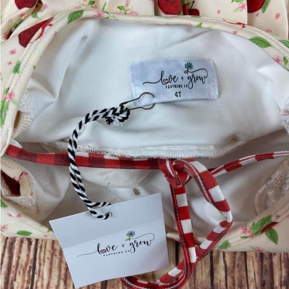 Love and Grow Clothing Apple Romper - Picture 3 of 3